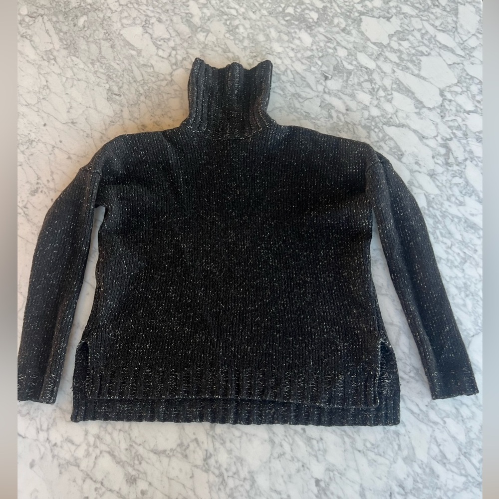 Vince Women's Black Turtleneck Sweater